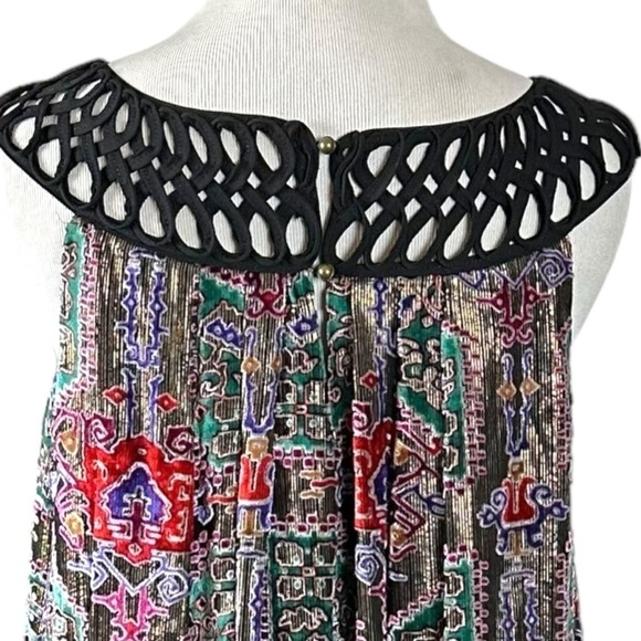 Anthropologie Moulinette Soeurs Silk Linnea Velvet Devour Dress Size Medium - Picture 7 of 15